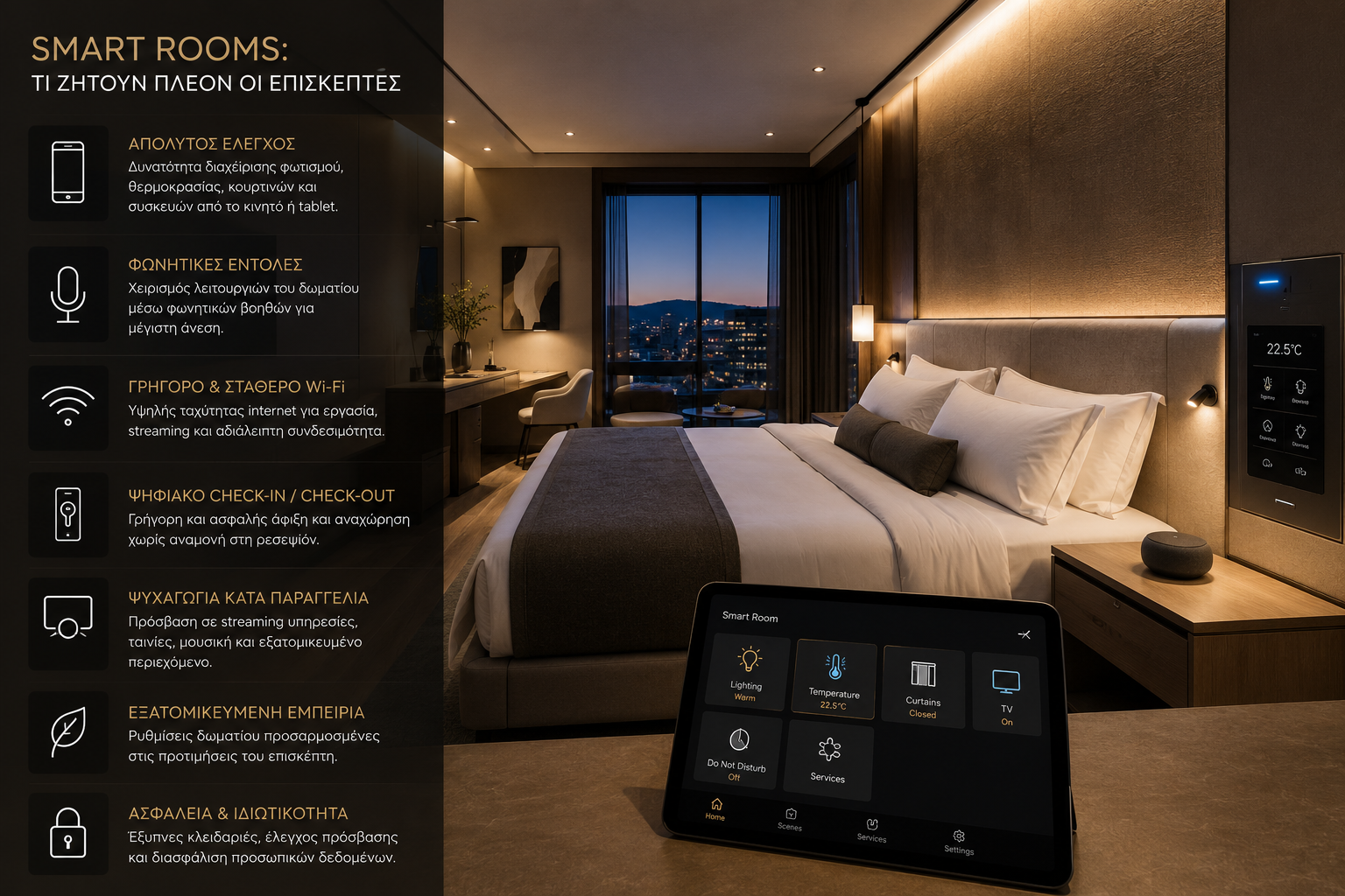 Smart Rooms: τι ζητούν πλέον οι επισκέπτες