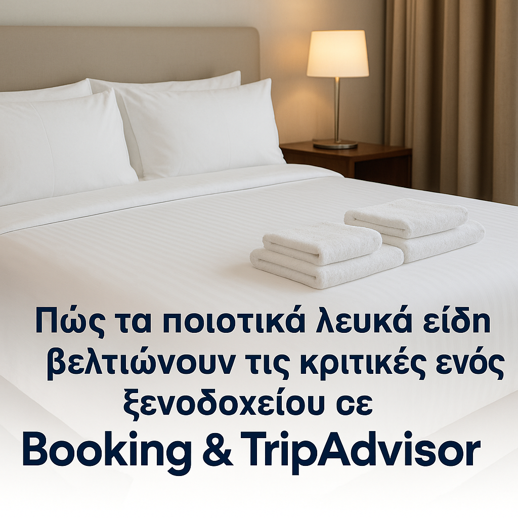 Πώς τα ποιοτικά λευκά είδη βελτιώνουν τις κριτικές ενός ξενοδοχείου σε Booking & TripAdvisor