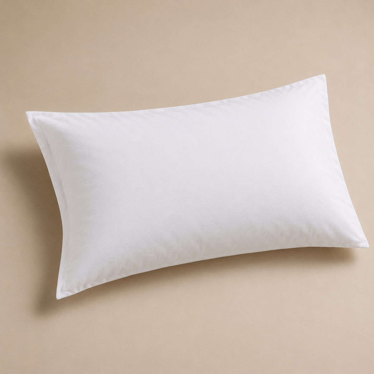 Λευκή Μαξιλαροθήκη Super Percale Sanforised 220 TC — φάκελος, ενιαίο ύφασμα έως το άνοιγμα