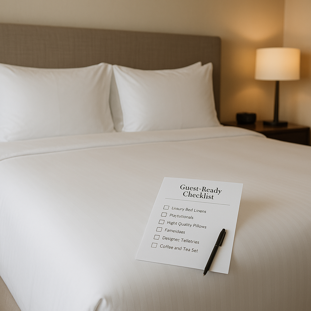 Guest-Ready Checklist: Λινά &amp; Amenities που Εξασφαλίζουν Εμπειρία 5 Αστέρων