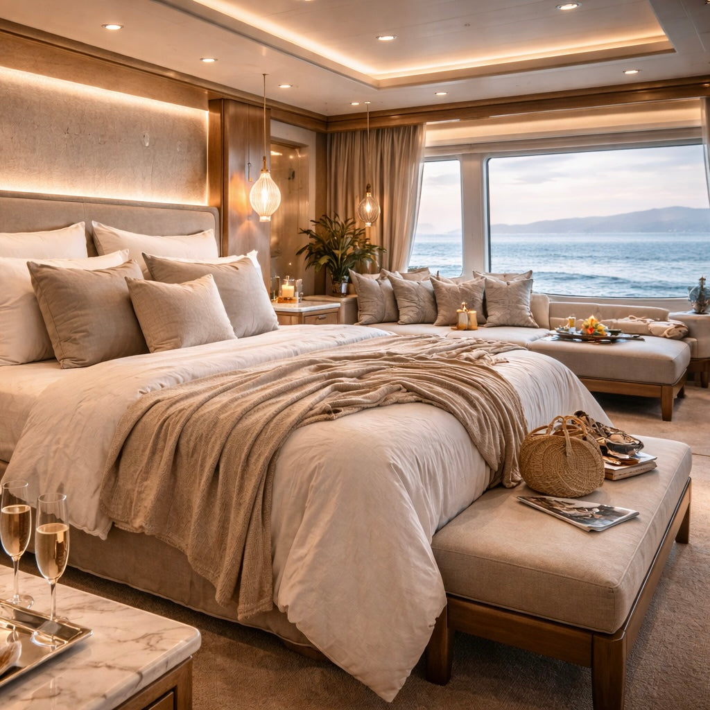 5 luxury details που ξεχωρίζουν σε ένα superyacht cabin