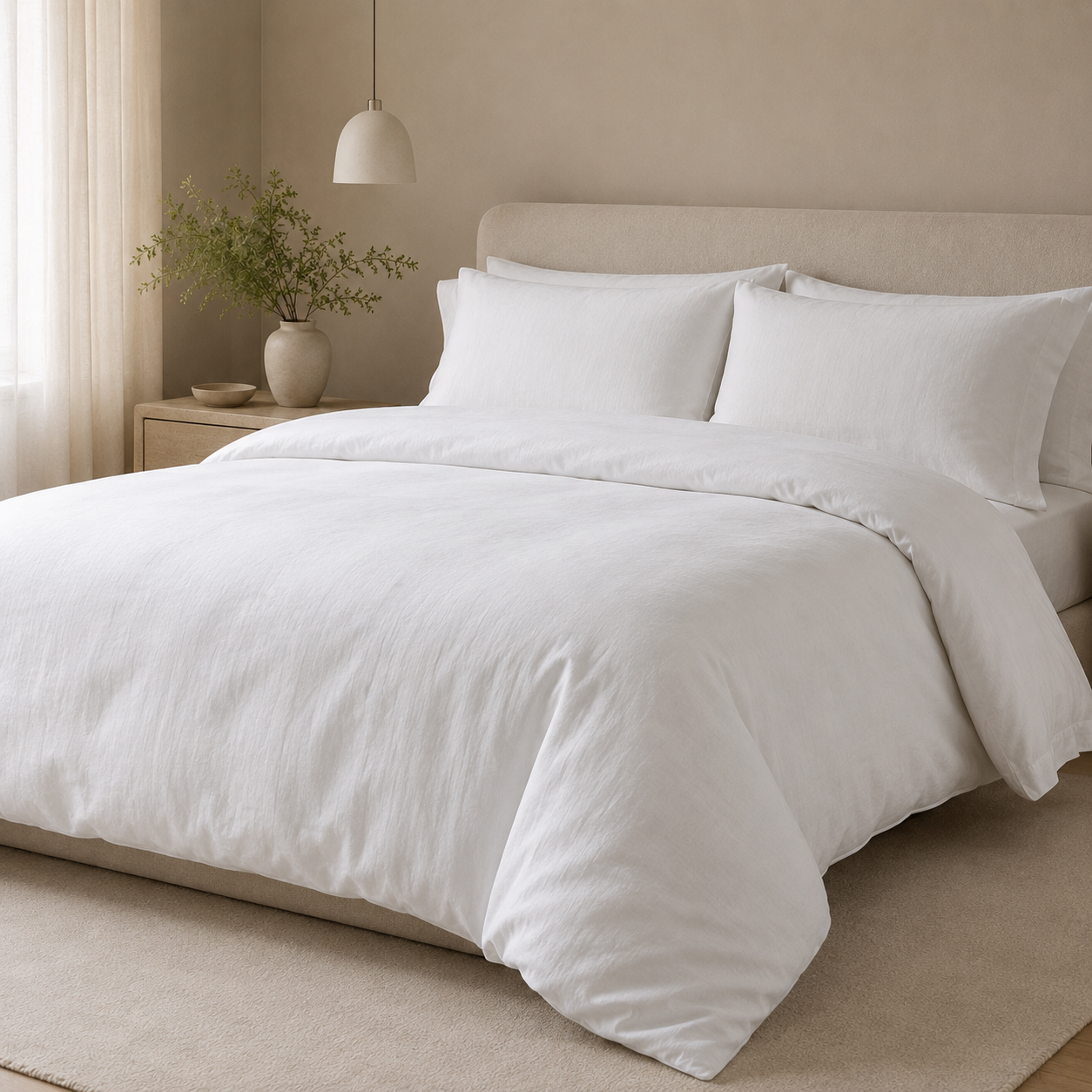 Παπλωματοθήκη LINEN LOOK 100% 75-25