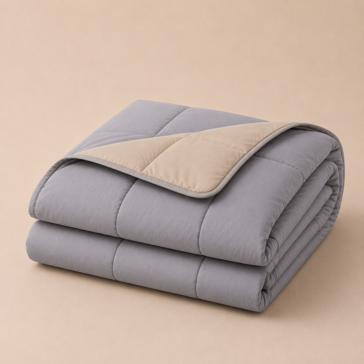 Πάπλωμα Microfiber διπλής όψης γκρι/μπεζ