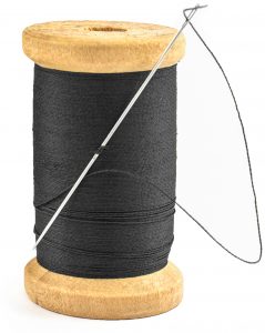 Wooden spool of thread
